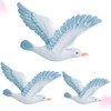 Healifty 3pcs Resin Seagulls Mediterranean Birds Wall Hanging for Home