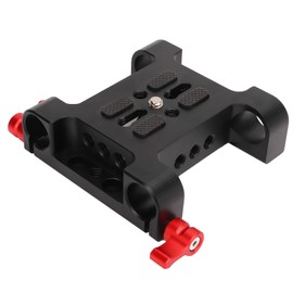 1/4in Camera Mounting Base Plate Aluminum Alloy 15mm Diameter DSLR Accessories for Sony FS7