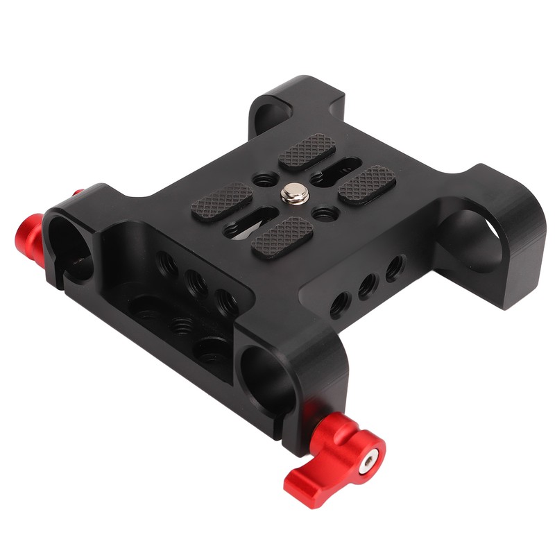 1/4in Camera Mounting Base Plate Aluminum Alloy 15mm Diameter DSLR