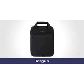 Targus Vertical Slipcase Laptop Messenger Bag, Black - Hideaway Handles with Cross Shoulder Strap and Protective Padding, Fits 14" Laptop (TSS913)