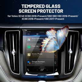 FIILINES 2-Pack Screen Protector for 2016-2023 2024 2025 Volvo XC40 XC60 XC90 V90 V60 S90 S60, 8.7-inch Touchscreen 9H Tempered Glass for Volvo Accessories Screen Protector