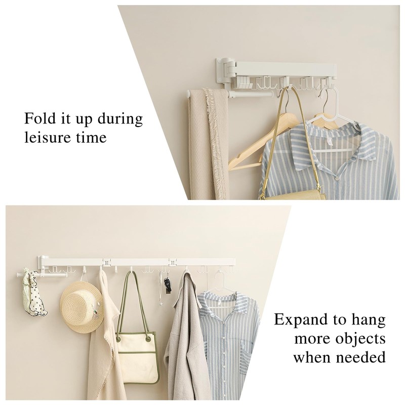 RFOUO Wall Mounted Clothes Drying Rack,Drying Rack Clothing Wall Mount