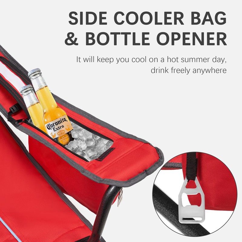 Unisakey Oversized Folding Camping Chair for Adults - 450lbs Support