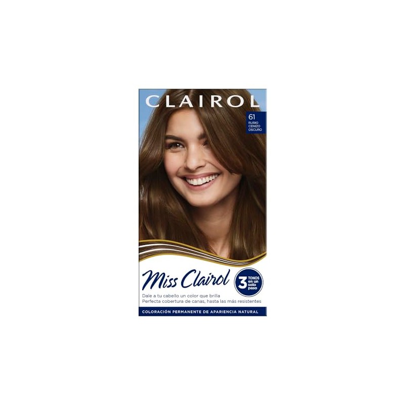 Miss Clairol Tinte Permanente 61 Rubio Cenizo Oscuro