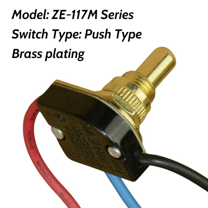 Txelegant Switch Zing Ear ZE-117M Series 3/8" 3 Way Push