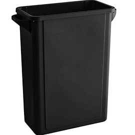 PRO&Family 16 gallons Black Slim Trash Can. Bonus!Trash Bag Included! ! Trash can for Hospital, Clinic, Doctors Offices, Offices,Hallway etc.