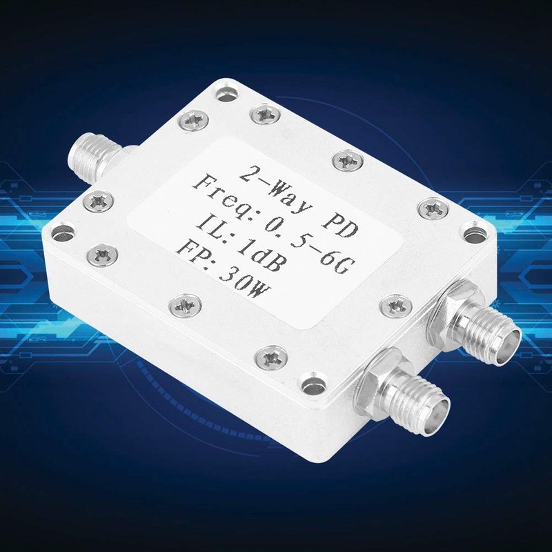 Garosa RF Power Splitter 2-Way Power Divider 0.5-6GHz 30W Signal