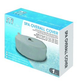 MSpa Overall Inflatable Spa Fits All 6 Bathers Persons Hot Tubs Round Or Square Furniture Patio Cover Large, Grey, 6 BATHERS-215 x 70CM, A-465