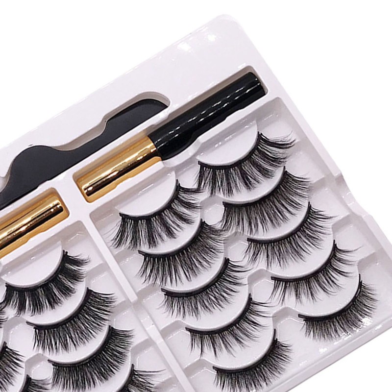 10 Pairs Magnetic False Eyelashes Waterproof Reusable Magnetic False Lashes