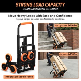 SEKAM Stair Climbing Cart, Folding Hand Truck Dolly
