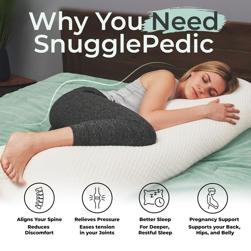 Snuggle-Pedic Body Pillow for Side Sleepers for Adults - Full