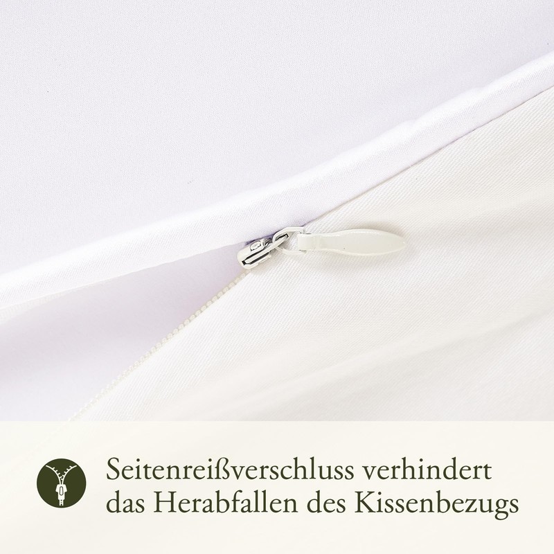 LilySilk Silk Cushion Cover, Plain, Cotton Underside, with Zip, Reversible