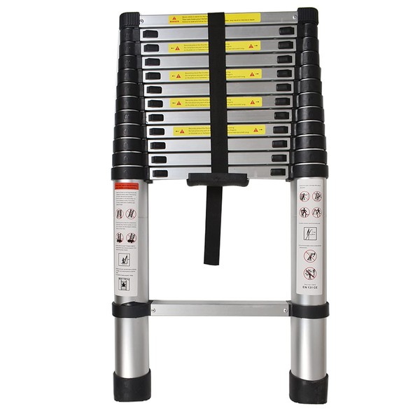 mitoharet 12.5FT Telescoping Ladders, Lightweight Collapsible Ladders, Aluminum Retractable Ladder,