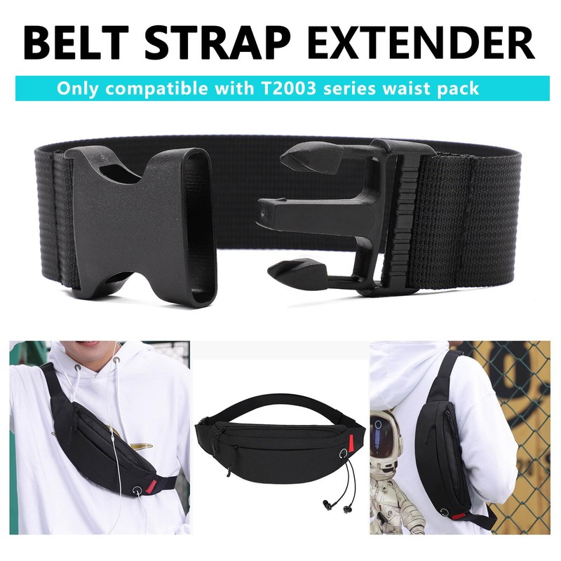 HeOTER Belt Extender for Fanny Pack Strap Extension Waist Bag