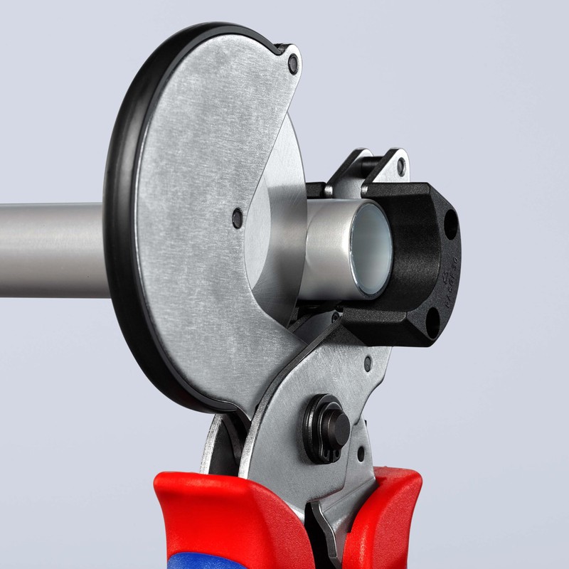 KNIPEX Pipe Cutter for Composite and Plastic Pipes Chrome-Plated with