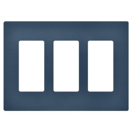 Navy Blue Light Switch Cover Receptacle Outlet Wall Plate 1 Gang Screwless Decorator Wallplates Cover Home Decor H4.6xL2.9 inch