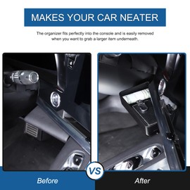 TOYCIDFG Car Dashboard Storage Tray Under Start Button for Corvette C8 2020-2025, Hidden Storage Tray Car Interior Center Console Organizer Accessories