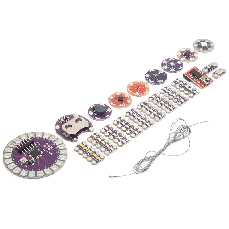 Lilypad Kit, Conductive PCB Sewing Thread Kit, Electronic Starter Kit,