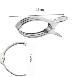 HOTQ Extra Large Clothespins Futon Dryer, Rod Shears, Futon Shears, Stainless Steel, Large Stainless Steel, Set of 6