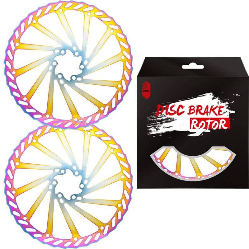 Chooee 203mm Disc Brake Rotor，MTB Brake Rotor 203mm With Bolts，2pcs，Colorful