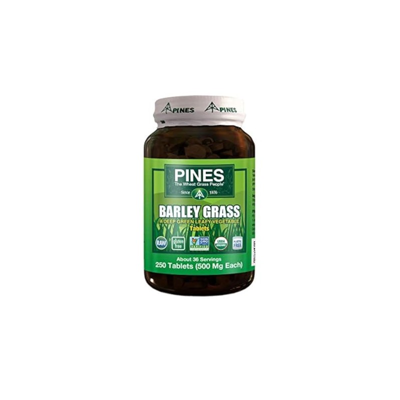 Pines Barley Grass Tablets, Brown, 250 Count
