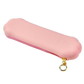 AWINNER Reise-Make-up-Pinselhalter, tragbare Silikon-Make-up-Tasche, Organizer, Pinseletui mit herausfallendem Reißverschluss, weiche Kosmetiktasche, Reiseutensilien, Pink, Modern