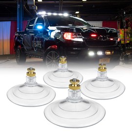 Ultra Bright Lightz Large Threaded Replacement Suction Cups | Dash Light Stick Light Windshield Mount Emergency Vehicle Warning Lights (Set of 4)