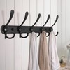 Dseap Coat Rack Wall Mounted - 5 Tri Hooks, Heavy