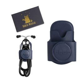 Stethoscope Holder: Stethoscope Holster for Littmann, MDF & More. Magnetic (Non-Velcro) Closure - Great for RN's, MD's, EMT's, and Other Medical Staff., Navy Blue