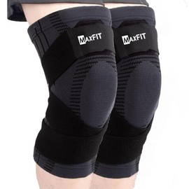 MAXFIT 2 rodilleras, rodillera deportiva, elástica, transpirable, antideslizantes, ideales rodilleras Gym, basquetbol, voleibol, crossfit, rodillera  