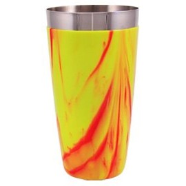 BarConic Cocktail Shaker VinylworksTM 28 oz. Florescent Yellow/Red