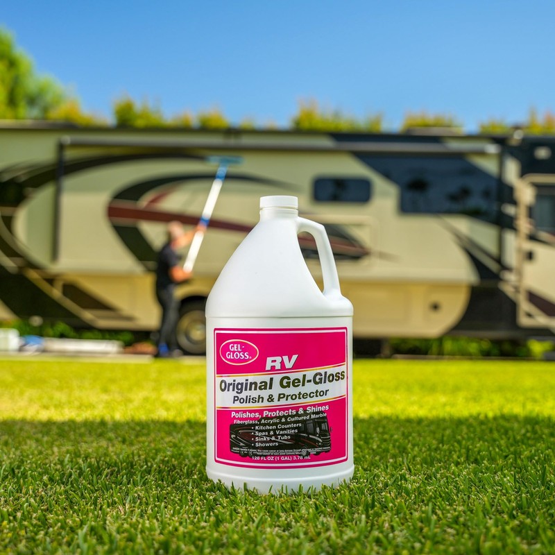 Gel-Gloss Kitchen & Bath Polish w/Carnauba Cleaner Wax Formulation for