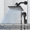 NearMoon Shower Head with Hose, High Pressure Stainless Steel Rain