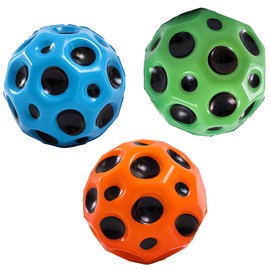 Moon Ball, Extreme High Bouncing Ball, Improve Hand-Eye Coordination, Easy to Grip and Catch by Athletes as a Sport Training Toy (Moon 3 PCS)