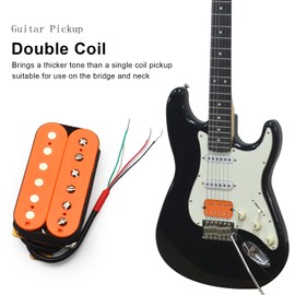SAPHUE Electric Guitar Humbucker Pickups Double Coil Guitar Bridge Pickup & Neck Pickups Set (orange)