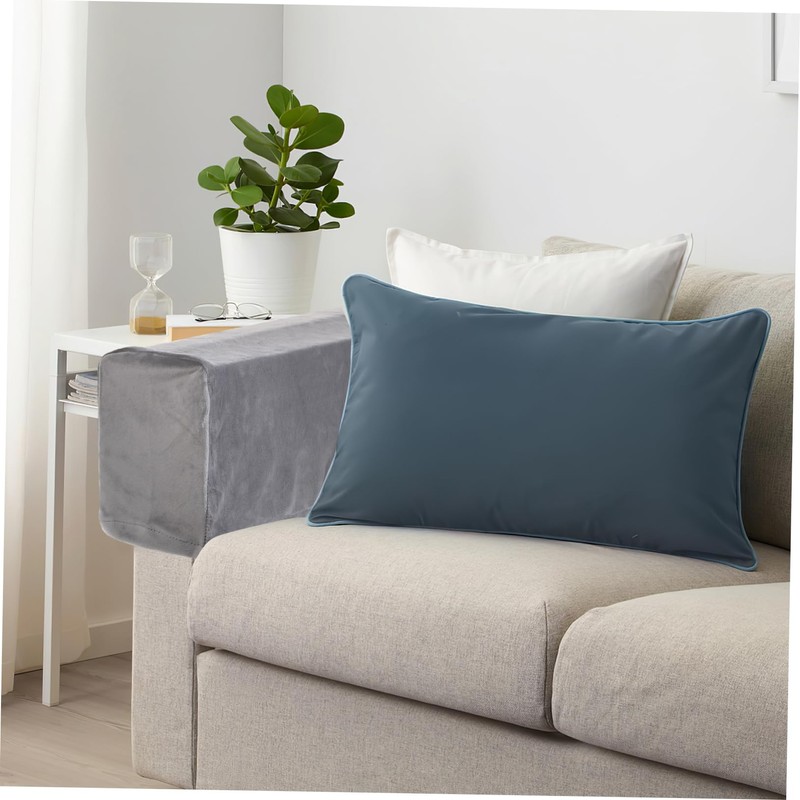 CORHAD 2Pcs Elastic Armrest Cover Grey Sofa Armrest Protector for