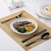 Black Soup Sooon,8 PCs 7.3 Inch Dinner Spoons,PVD Black Stainless