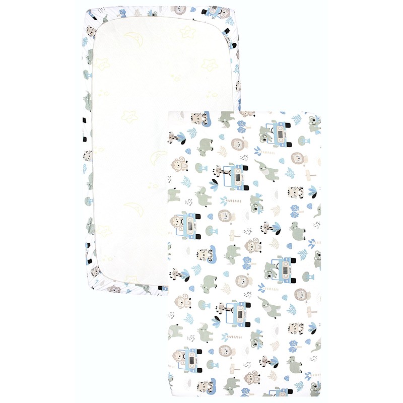 TupTam Baby Fitted Sheet for Baby Cot Bed Pack of