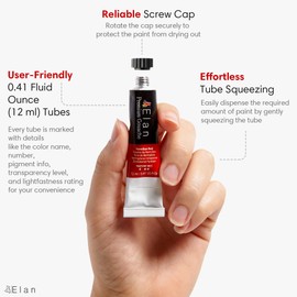 Elan Gouache Paint Set, 24 Gouache Paint Tubes, 12 ml, Premium Gouache Paint, Gouache Paint Set, Liquid Gouache Painting Tube, Gouache Set Professional, Gouache Paint Set, Adult Gouache Painting Set