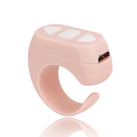 Page Turner mit Fernbedienung, Drahtloser Bluetooth-APP-Page Turning Ring Controller, Remote Scrolling Ring Zum Lesen von Romanen, Aufnehmen von Fotos, Fernsehen (Rosa)