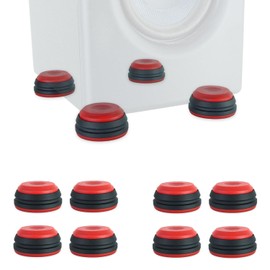 keepdrum SSA300RD Speaker Feet for Two Boxes Vibration Damper Speaker Turntable Resonance Absorber in Red Pack of 8