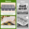 Moldes de Silicona para hielos, 8 Compartimientos con Tapa de