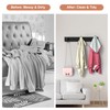 PMMASTO Coat Rack Wall Mount with L Shaped Black Coat