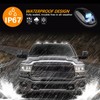 AMEXMART 5X White LED Cab Lights Smoked Cab Roof Running
