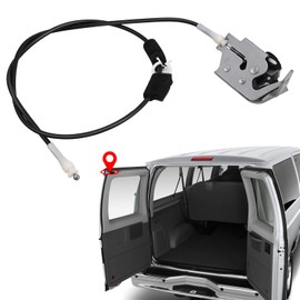 Rear Door Latch Cable Compatible with 1992-2009 Ford E350 E250 E150 Van Rear Upper Driver Side Back Cargo Door Lock Cable Replace Part # 6C2Z-1543286-AA, 6C2Z1543286AA