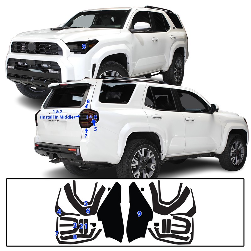 BOGAR TECH DESIGNS Full Headlight Taillight Tint Kit Compatible with