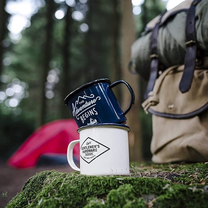 Gentlemen's Hardware Emaille-Tasse/Campingbecher, 325 ml, Blau