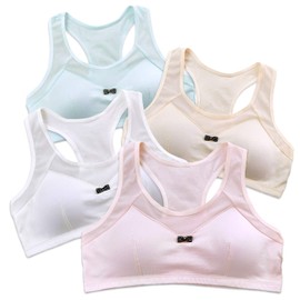 SALIA GIRL Training Bras for Girls 10-12 Cotton Soft Sport Tank with Just Enough Padding 12-16,Large