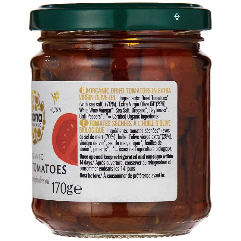 Organic Sundried Tomatoes in Olive Oil (Biona) 170g