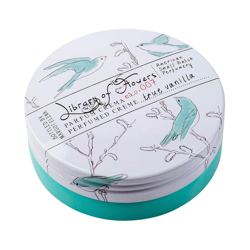 Library of Flowers True Vanilla Parfum Crema, 2.5 oz., Bergamot,
